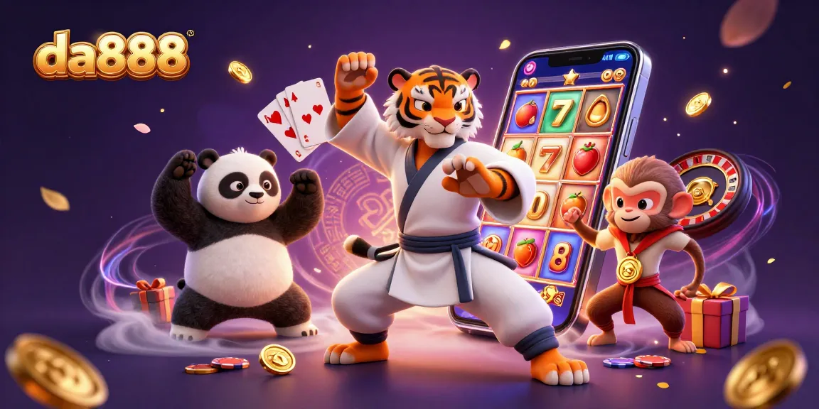Experience thrilling gameplay at da888 with a kung fu tiger mastering slots action.