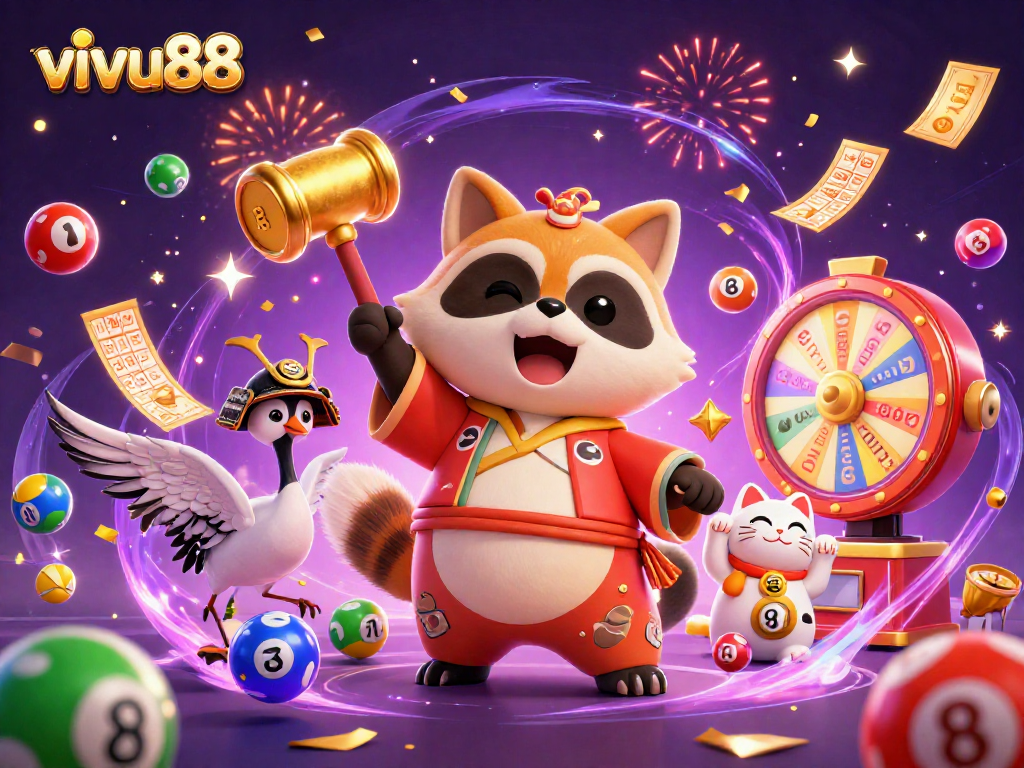 Join the action at vivu88 with lucky symbols and festive characters celebrating wins!
