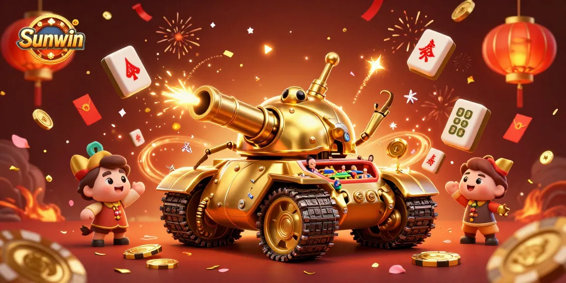 Experience the excitement of Sunwin with a vibrant, detailed casino scene featuring a unique golden beetle tank.