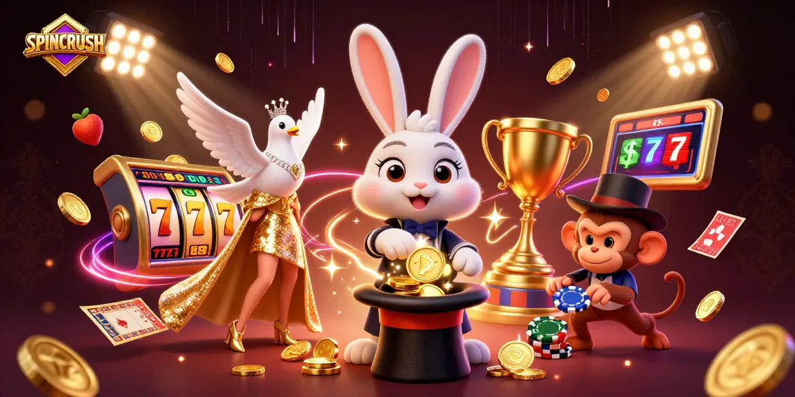 SPINCRUSH lets players win through dynamic gameplay with thrilling casino elements and rich rewards.