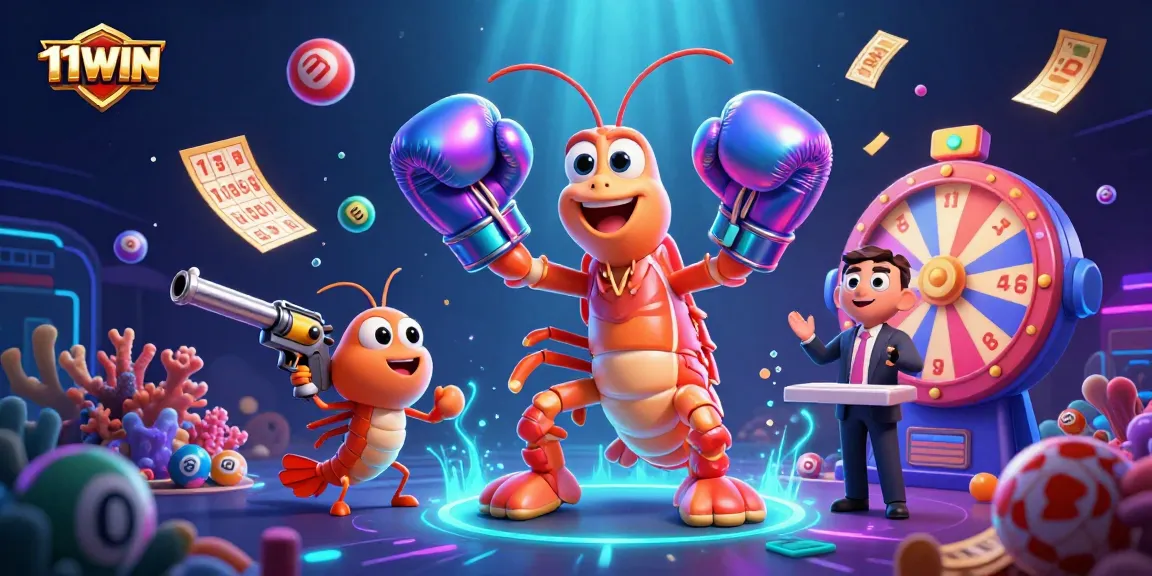 11WIN features an exciting lottery scene with vibrant colors and dynamic game elements.