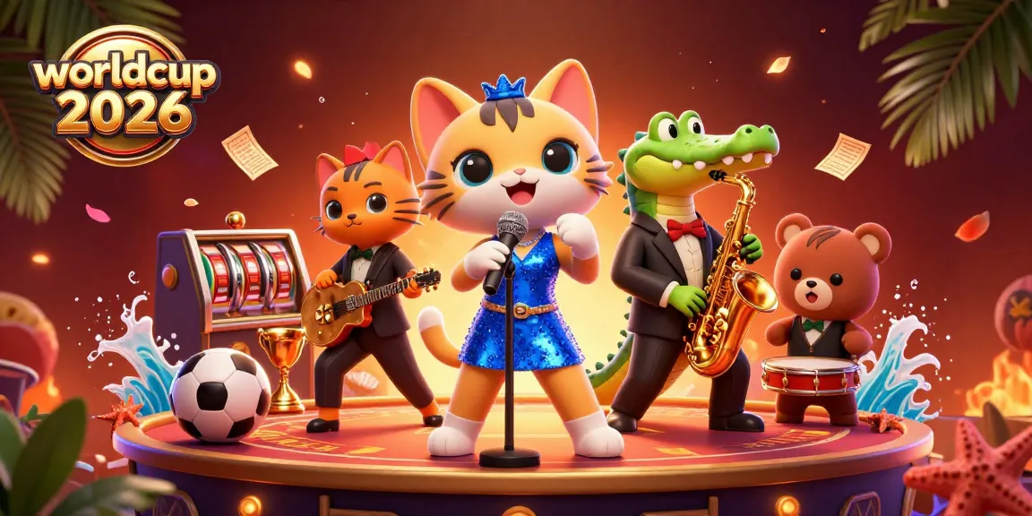 Join the excitement of worldcup 2026 with vibrant casino characters in a dynamic gaming scene.