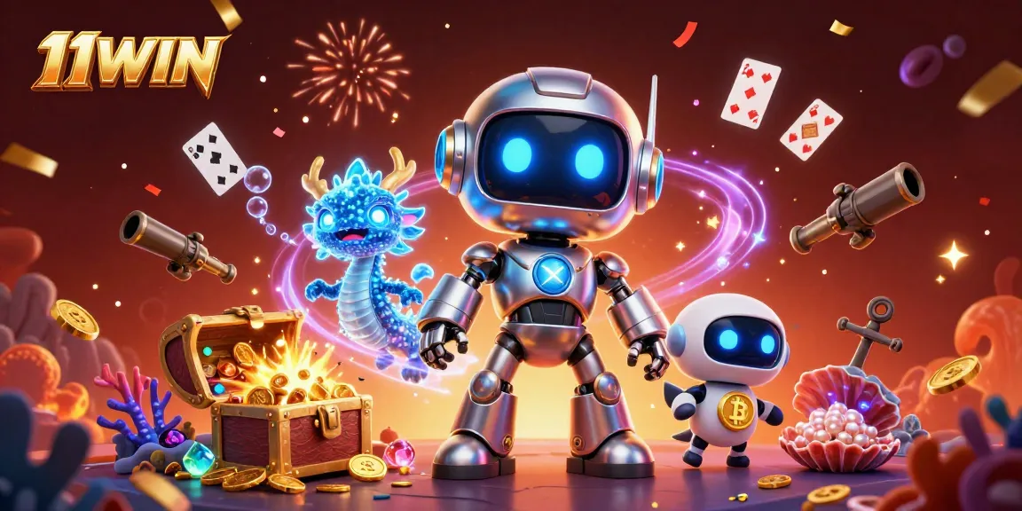 Experience the thrill of gambling with 11WIN in a vibrant, dynamic 3D scene.